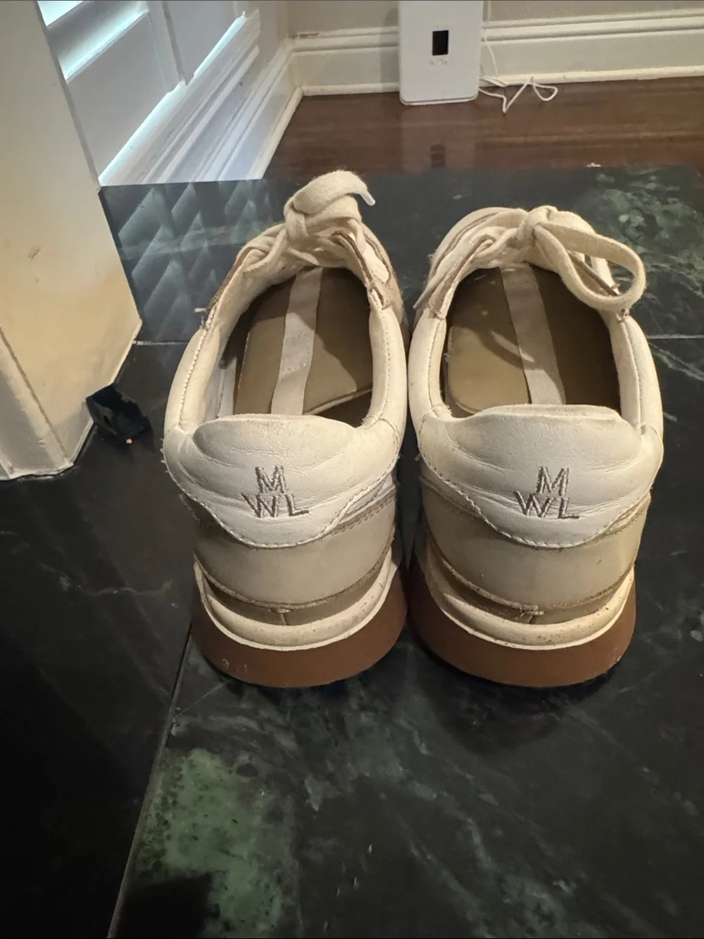 Madewell MWL Casual Women's Cream Lace-Up Sneakers great quality good condition